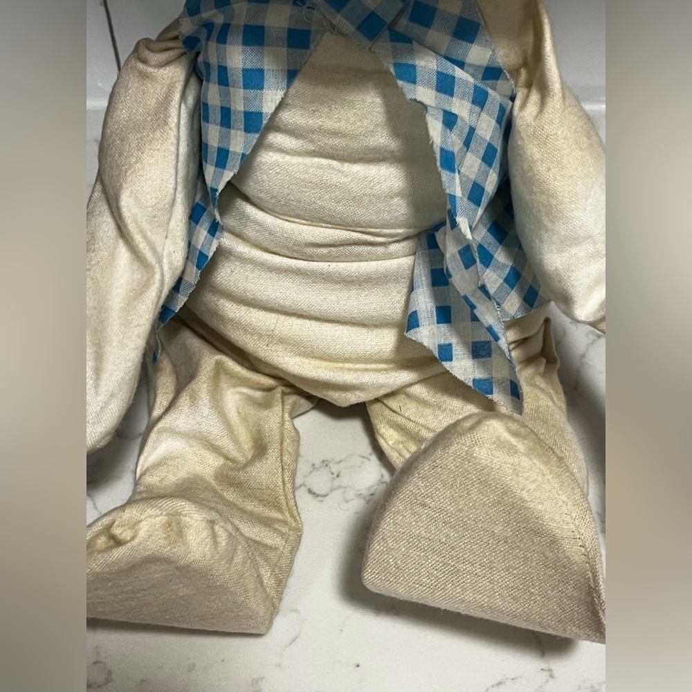 Annalee | Vintage 1971 Country Boy bunny 12” sitting bendable Easter - Picture 2 of 11